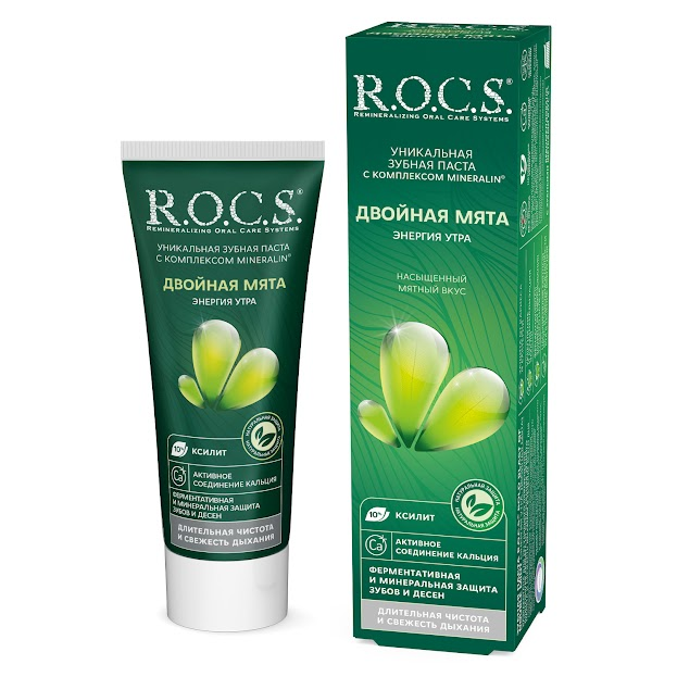 Rocs зуб паста двойная мята 74г